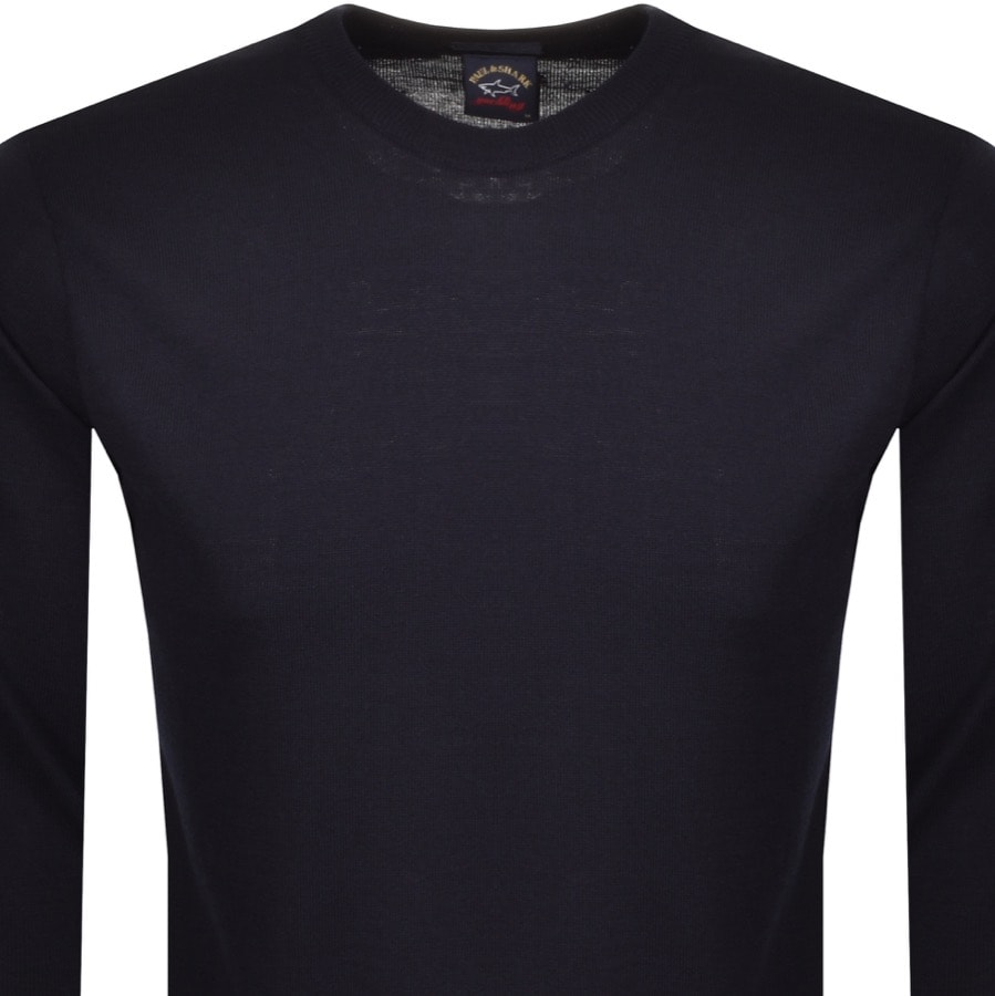 Alternative Image for ProductPaul And Shark Crew Neck Wool Jumper Navy2